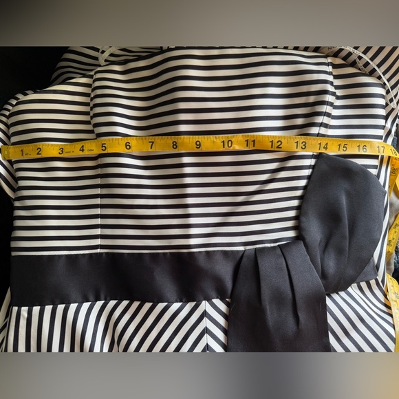 Halston Heritage Black and White Strapless Gown - Picture 5 of 7